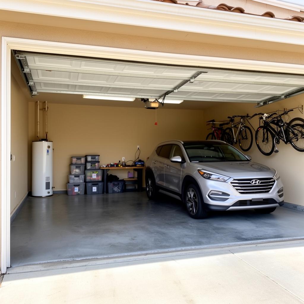 Clean organized garage after Orange County garage cleaning and organization by OC Garage Cleaners